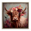 «Longhorn & Flower Garland», art mural encadré par Irena Orlov-861422927-872381607