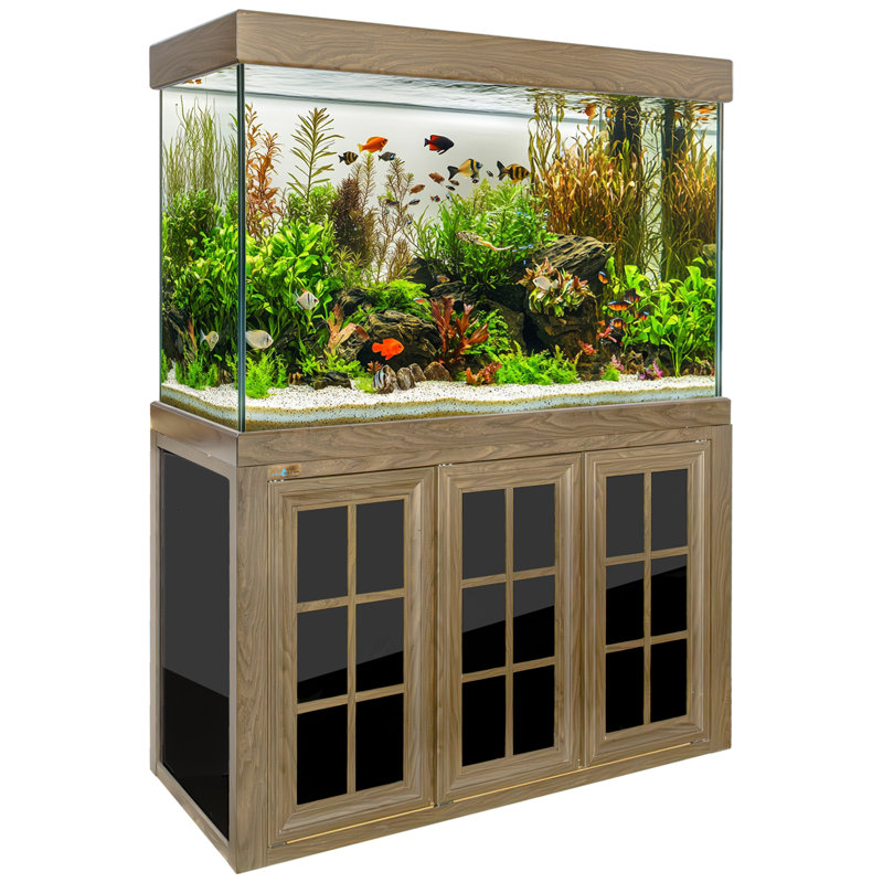 Réservoir d'aquarium 50 gallons, Bois brun, 175 gallons (H 51 po x l 14 po x P 24 po)
