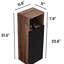 CC1014S110,309 Armoire latérale flottante noire et noyer pour salle de bain, armoire de rangement murale pour petits espaces, KD