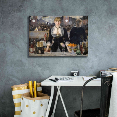 «Un Bar Aux Folies-Bergere» par Édouard Manet, estampe numérique sur toile