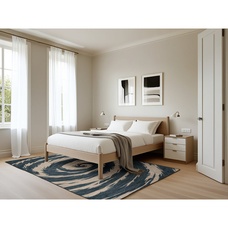 Tapis gris lavable à la machine, Rectangle 5 pi x 7 pi