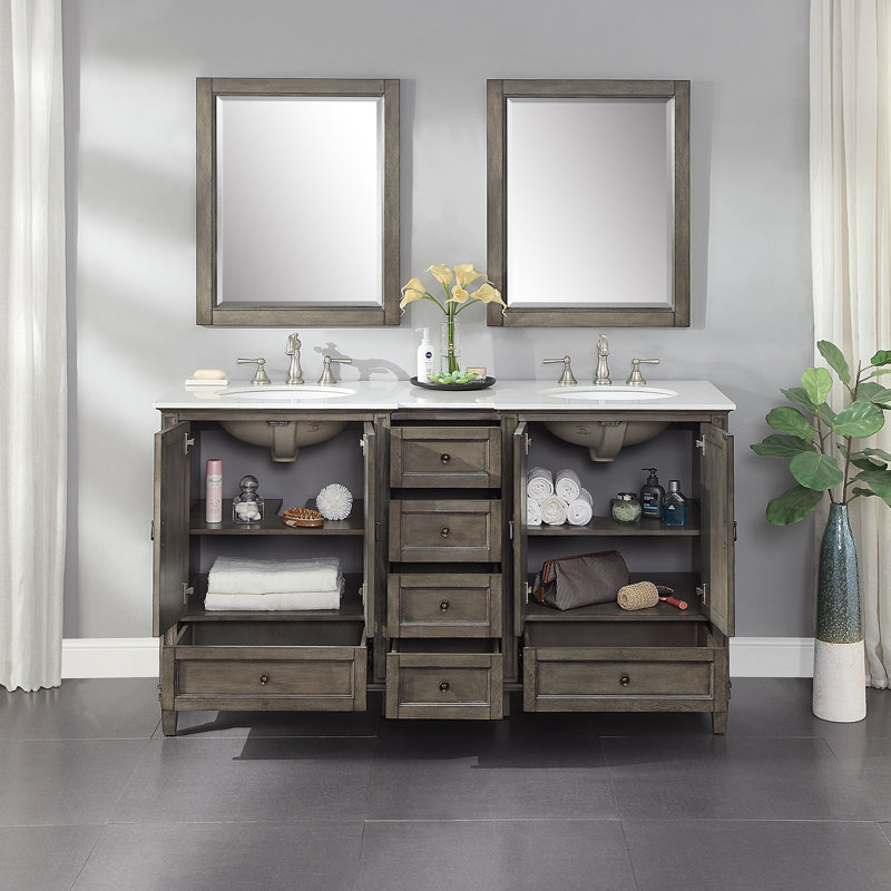 Ensemble de meuble-lavabo double 62 po Gerlef