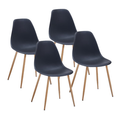 Plastic Dining Chairs with Iron Legs