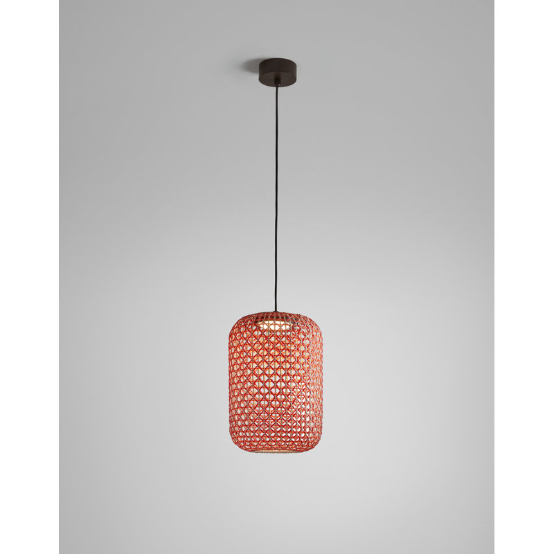 Nans 1 - Light LED Pendant, Brown, 12.4" H x 12.4" W x 12.4" D