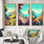 «Seaside Drive», 3 pièces sur toile-824443897-824443898
