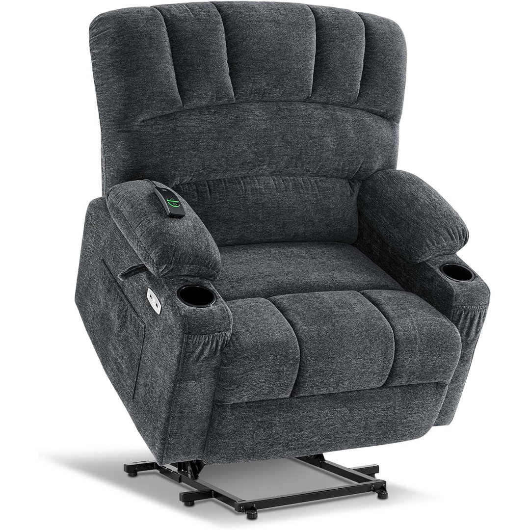 27.2'' Extra Wide Power Recliner Lift Chair with Massage and Heat, Fabric Latitude Run® Body 