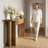 63'' Farmhouse Console Table with 2 Drawers, Oval Curved Entryway Sofa Table with Storage-119924103