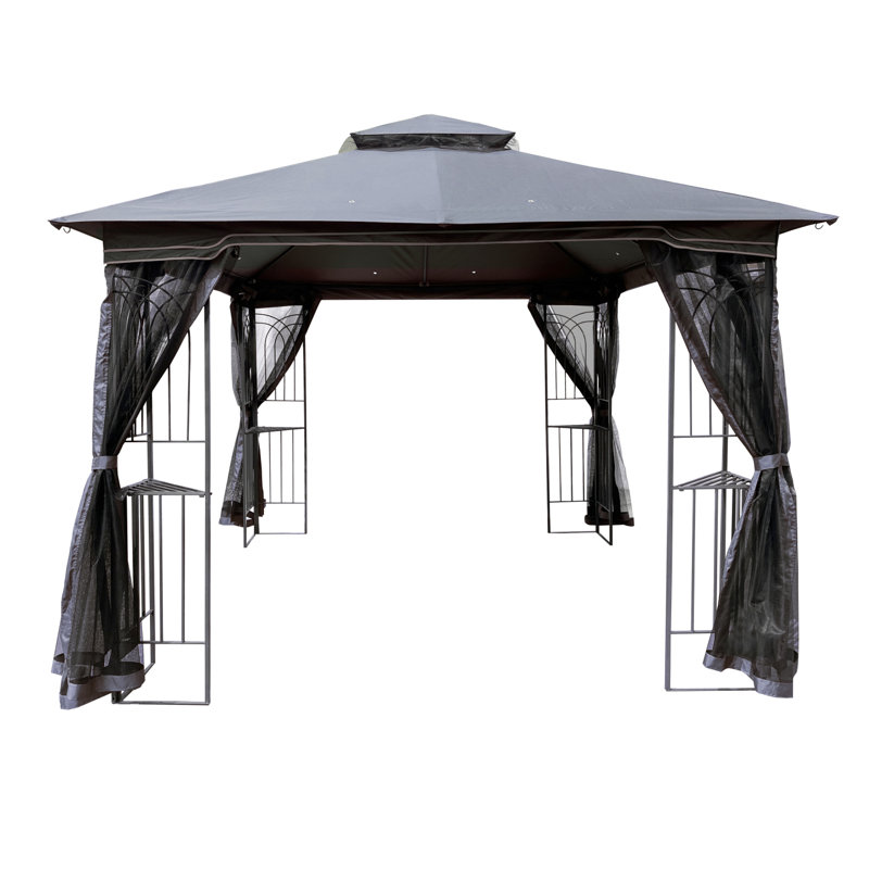 Pavillon de jardin d'extérieur en métal