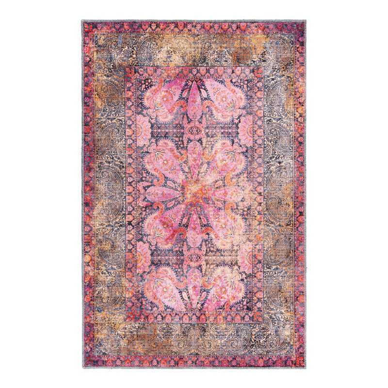 Guth Chenille Washable Oriental Indoor Rug, Rectangle 2' x 3'1"