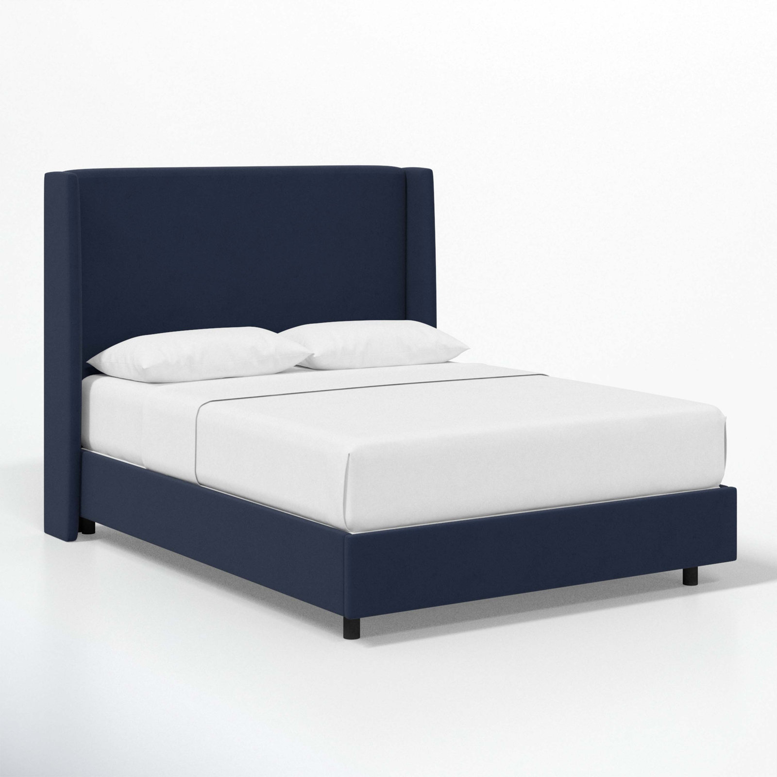 Tilly Upholstered Wingback Bed, California King, Classic Ink Performance Velvet