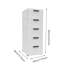 Armoire de rangement en plastique à 5 tiroirs de 11,81 po x 15,75 po x 33,07 po-1123424508