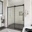 60 po X P 72 po H Porte de douche coulissante simple en noir mat