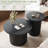 Baheerah Rustic Wood Finish Nesting Coffee Table Set, Black-1915423547