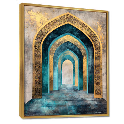 Décoration murale paysage doré «Golden Journey Of Sandstone Arches II»