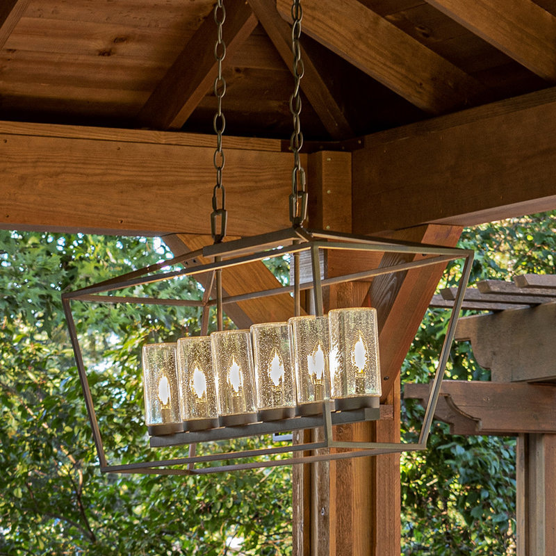 Alford Place 6 -Bulb 18.75" H Outdoor Chandelier, Museum Bronze, Yes, 5W