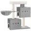 Cat Tree, 75 cm Tower, Sisal Scratching Post, Cats Tower for Indoor, Multi-Level Stable Cat Tree with Cats House, 2 Caves, Pompoms-592486245