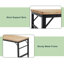 Établi à hauteur réglable, poste de travail robuste en bois d'hévéa de 60 po avec prises de courant, table de travail en bois franc d'une capacité de charge de 2000 lb pour atelier, garage, bureau, maison, commercial