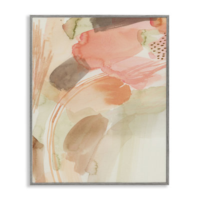 Pink & Beige Abstraction Framed Giclee Art by Grace Popp