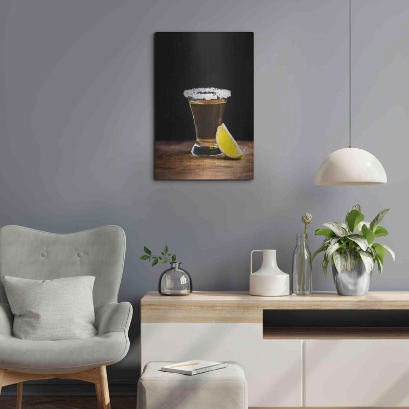 «One Tequila» par Epic Portfolio, art mural en métal, H 24 po x l 16 po