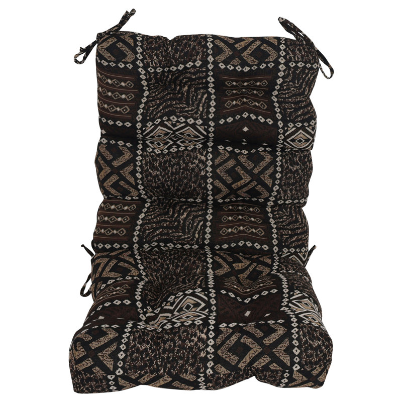 Tapestry Tufted Seat/Back Chair Cushion