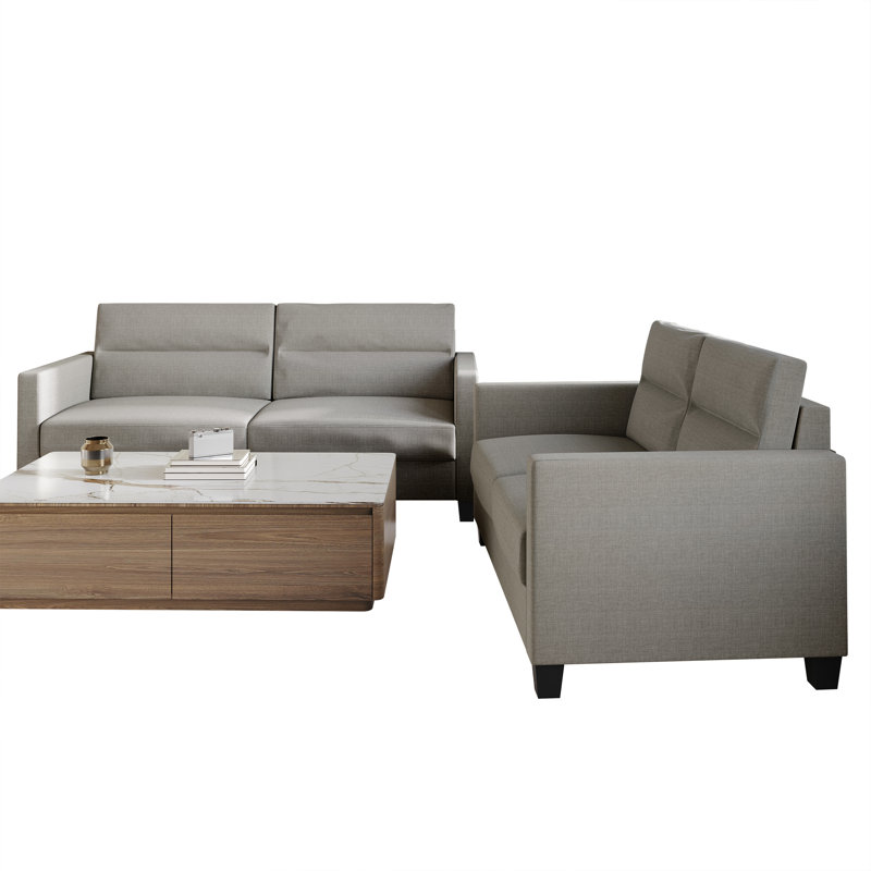 Ensemble de salon 2 pièces Macy, Velours gris velours