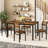 5-Piece Kitchen Table Chairs Set, Dining Table Set For 4, Rectangle Dining Room Table Set With Four Chairs And Wooden Table Top, Dining Table Set With Backrest For Small Spaces, Dining Or Living Room-959311464
