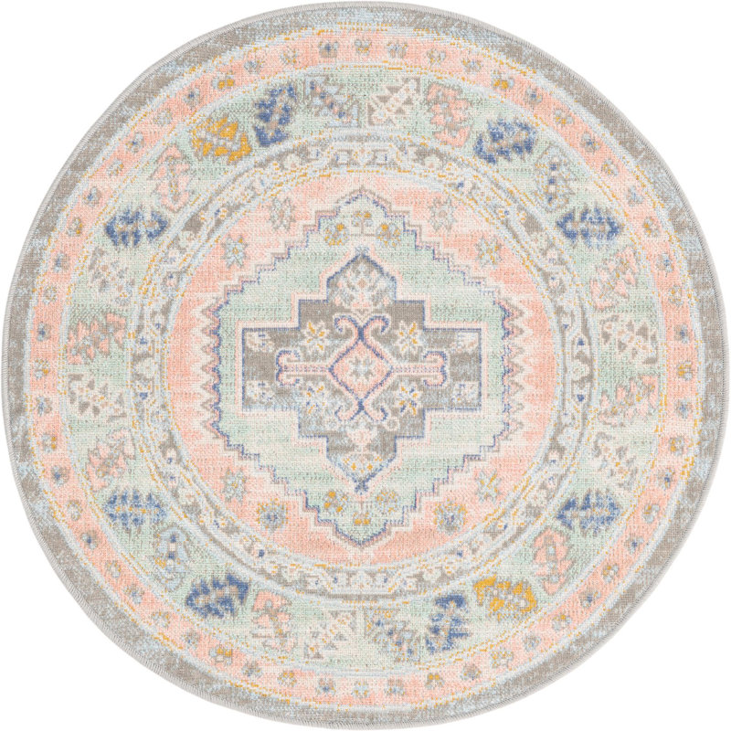 Matthei Oriental Indoor Rug, Round 3'3"