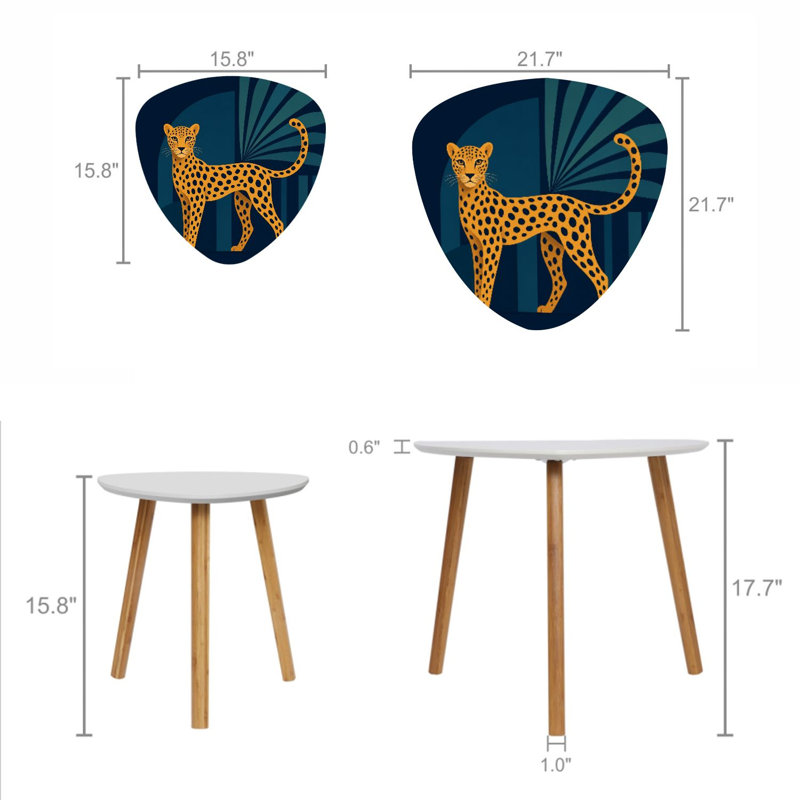 Ensemble de 2 tables basses gigognes Triangle