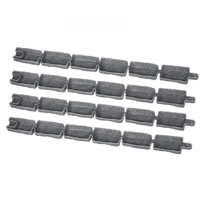 5.7cm H x 118cm W Polyethylene Plastic Lawn Edging, Grey
