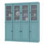 Vaisselier 100% bois massif 65 "avec portes en verre givré massif, 2 tiroirs et tablettes réglables-770041385