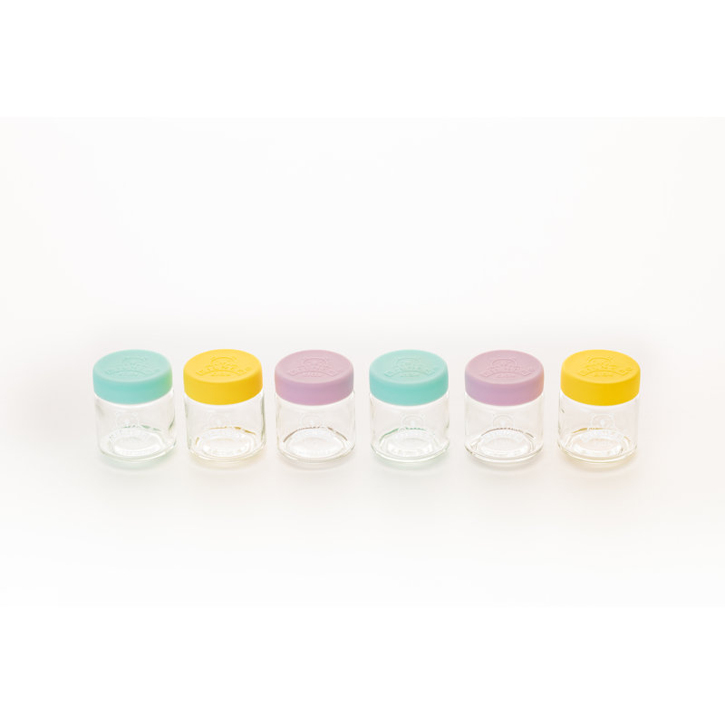 6 Kids container food storage jars