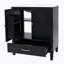 Ensemble de meuble-lavabo 60 po avec lavabo double 60 po, 2 armoires avec porte, 2 tiroirs, noir-1318323001