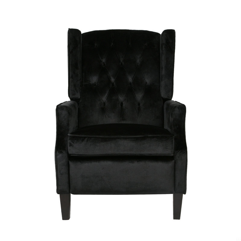 Pushback Recliner Chair, Fabric Armchair Push Back Recliner
