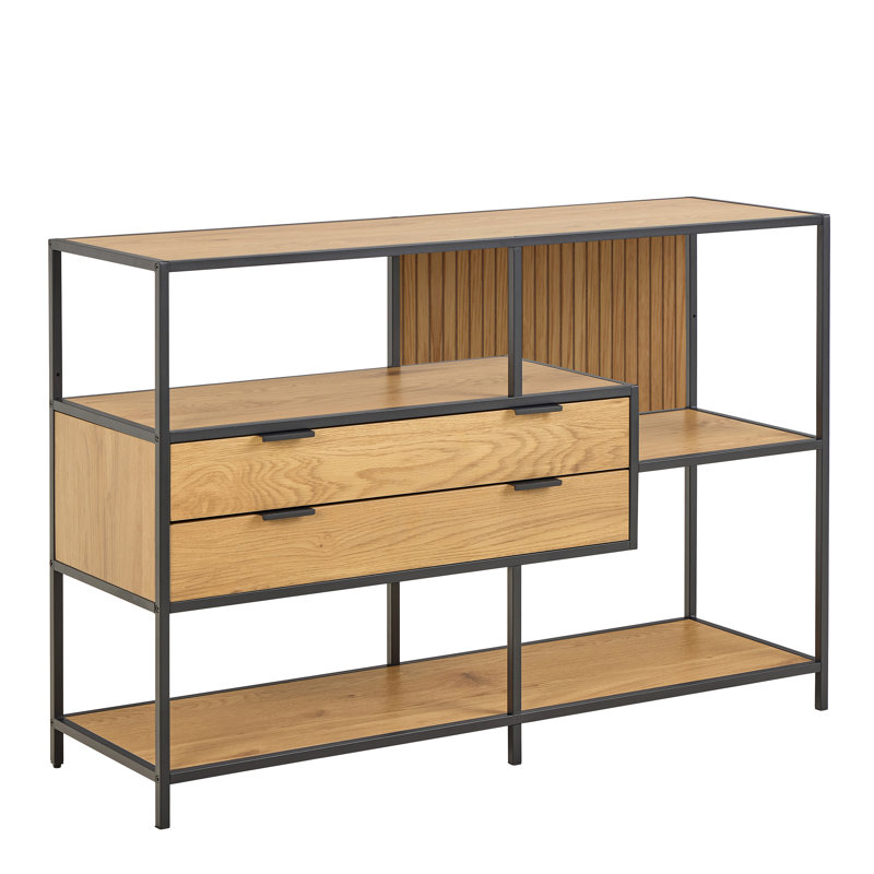 Aneita 78cm H x 114cm W Powder Coated Steel Standard Bookcase