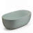 51 in. Freestanding Solid Surface Resin Stone Soaking Bathtub with Overflow and Pop Up Drain, Modern Bathroom Tub