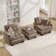 Canapé d'angle Chenille Cloud avec pouf amovible et coussins