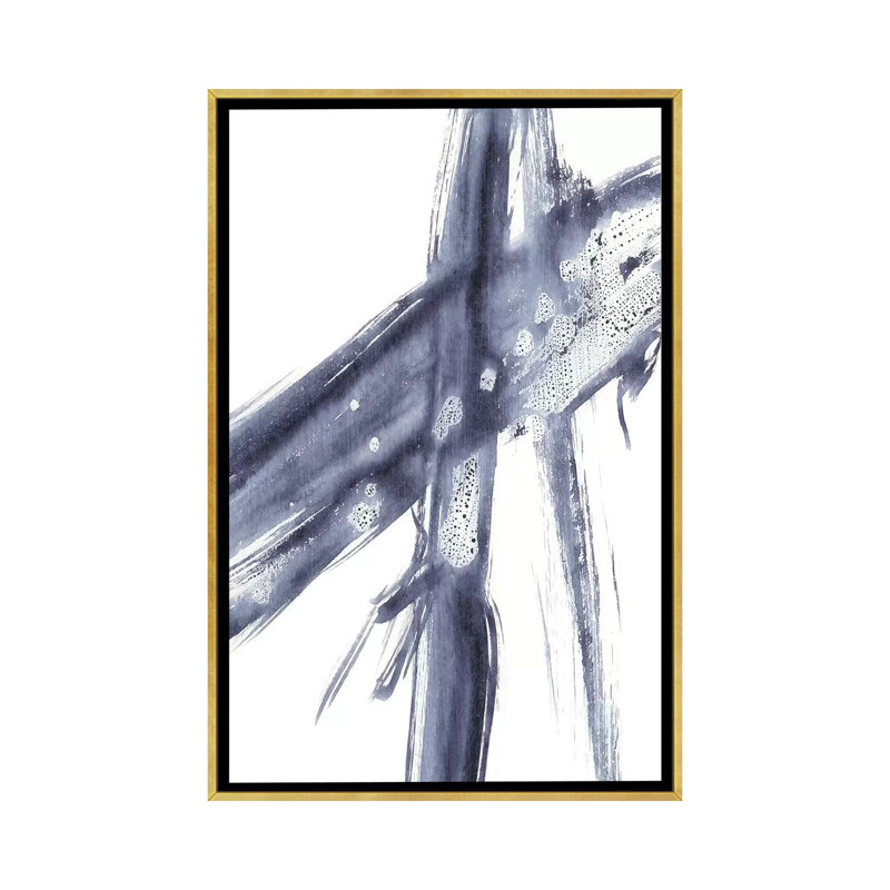 « Directivité III » par Ethan Harper, reproduction d’art, H 26 po x l 18 po x 1,5 po, Toile encadrée d'or, Pas de tapis
