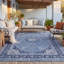 Tapis Dune2 traditionnel surteint uni bleu-gris-crème, lavable à la machine, antidérapant, à poils courts, pour l'intérieur et l'extérieur, adapté aux animaux domestiques, idéal pour le salon, la chambre, la salle à manger, l'entrée, le couloir ou le bureau.-958292938