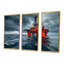 Ensemble de salon mural rouge / gris Winter Drilling Dynamics-2030855948-2030855959