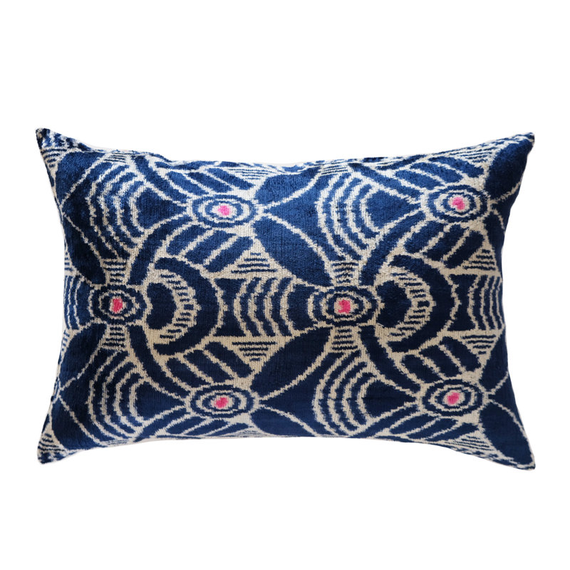 Frye Feather Throw Pillow, Ikat 19