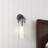 1-E26 40W Black Glass Shade Wall Sconces