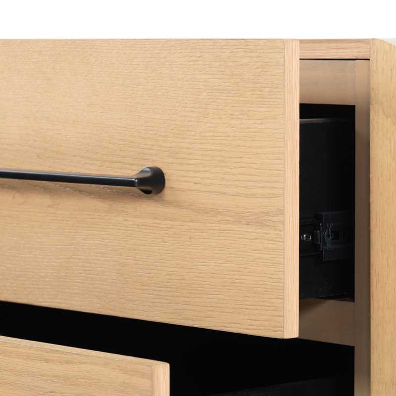 Katrina Wood 2 Drawer Nightstand, Natural
