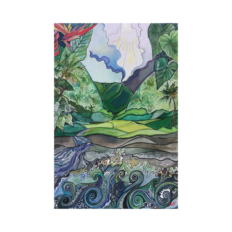 Waipio Valley, No Frame, Canvas, 12'' H x 8'' W