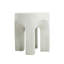 Table d'appoint / table de bout d'extérieur ronde MGO, table d'appoint de salon, blanc antique