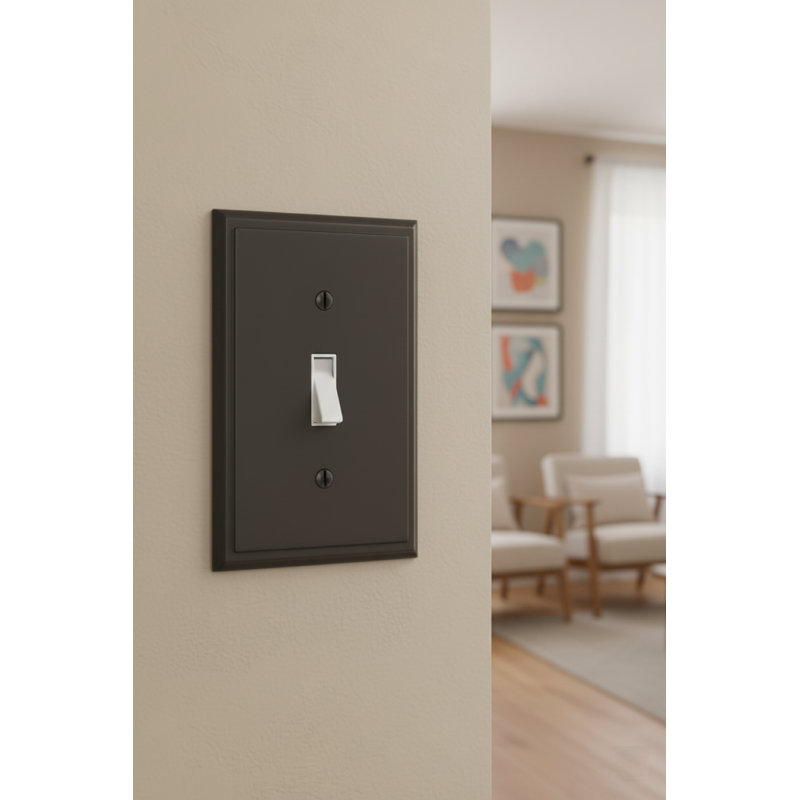 Mulholland 1-Gang Toggle Light Switch Wall Plate, Black Bronze