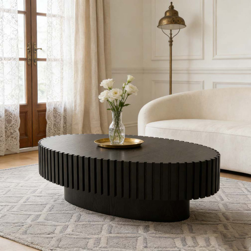 Oval Coffee Table, Black