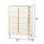 Commode en bois beige de style traditionnel Cendrillon avec accents DEL dorés