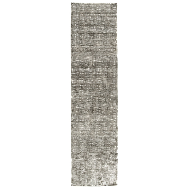 Chemin de table rectangulaire Margrethe, L 79 po x l 20 po, Beige platine