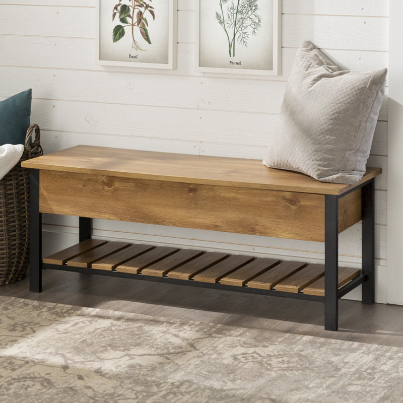 Bennett Storage Bench, Barnwood