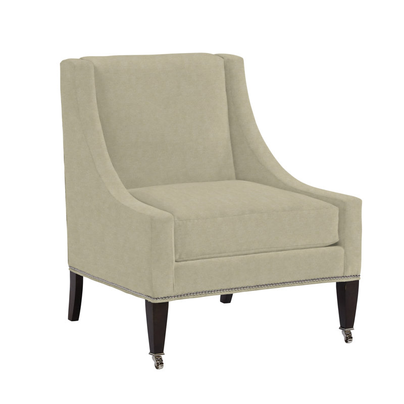Fauteuil en polyester de 32 po de largeur Dudley, Taupe calcaire